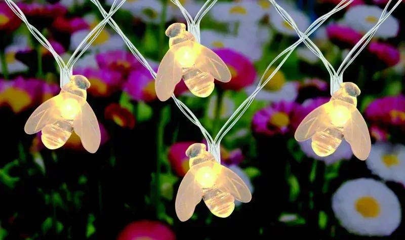 Solárna reťaz s včelami 20xLED/0,06W IP44, 3,8m