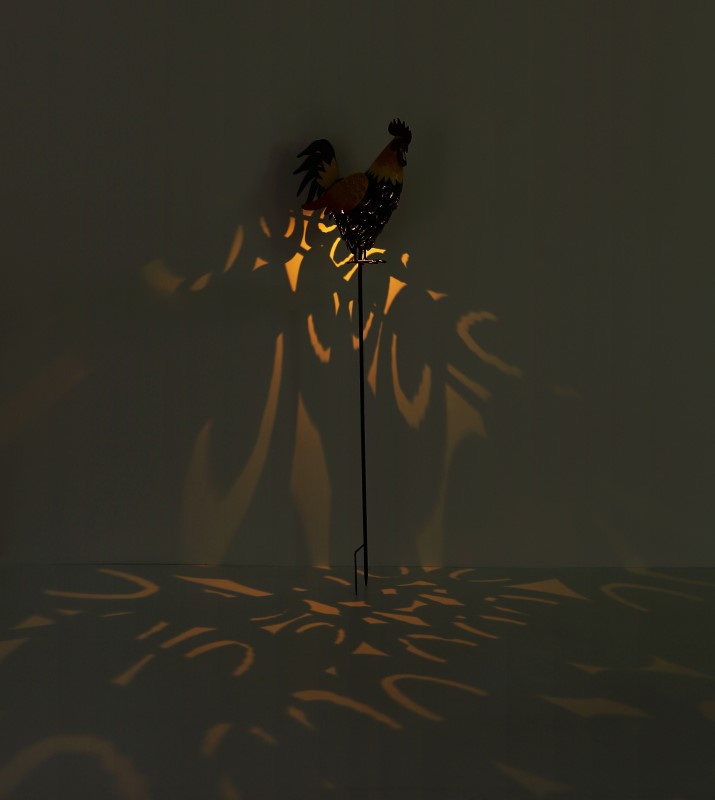 Solárne zapichávacie led svietidlo KOHÚT viacfarebný LED 3V/3000K IP44, výška: 100cm