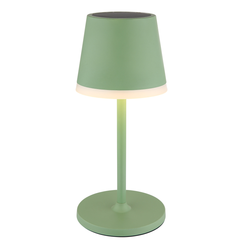 Solárne stolové led svietidlo zelené 10xLED 0,06W/3V/3000K, IP44