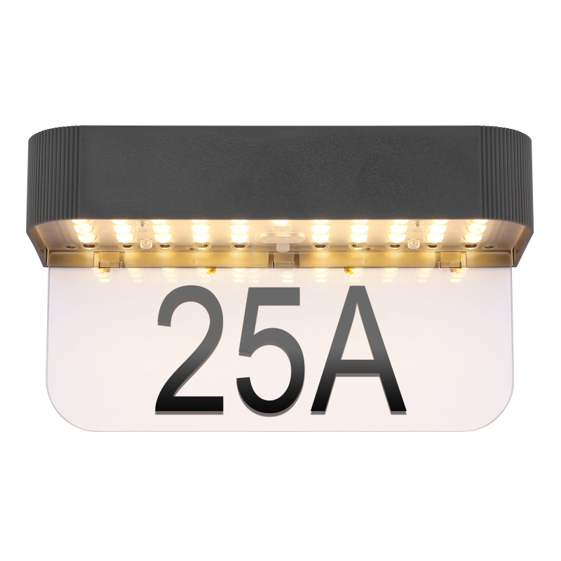 Solárne nástenné led svietidlo číslo domu so senzorom LED/6W/3000K IP54