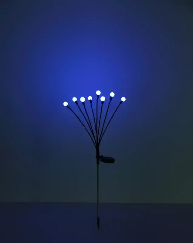 Solárna zapichávacia dekorácia vetva s guličkami 8xRGB LED, IP44, výška: 70cm