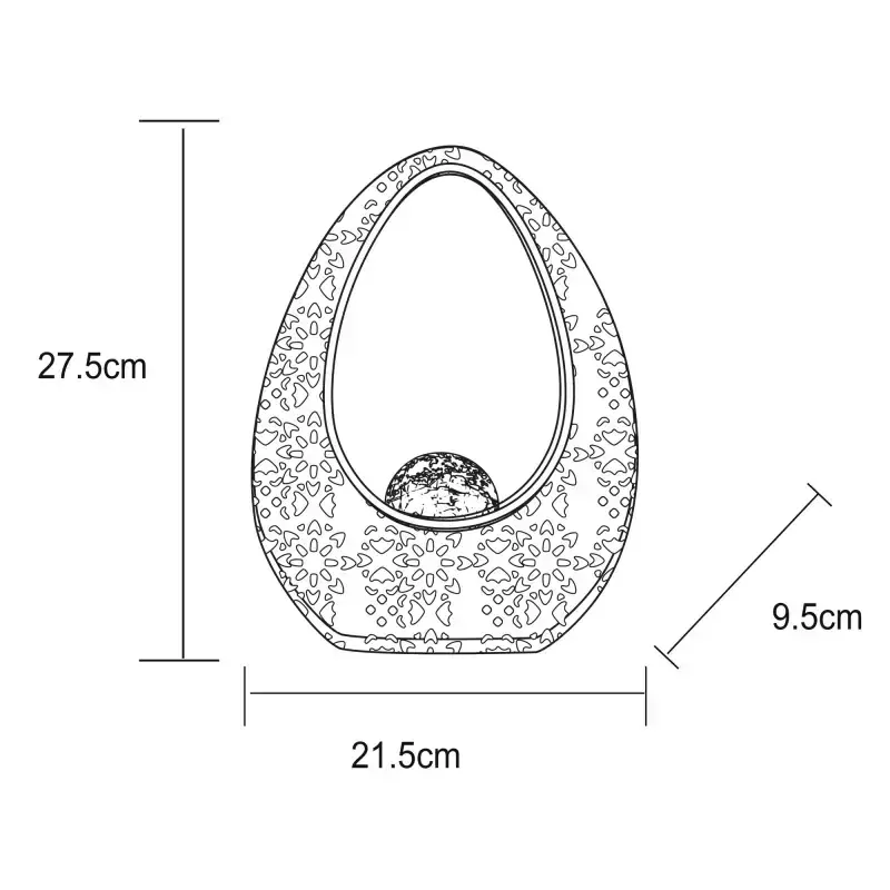 Solárne led svietidlo bronzové s dekoratívnym razením  a guľou 1xLED/0,06W/3V/3000K IP44