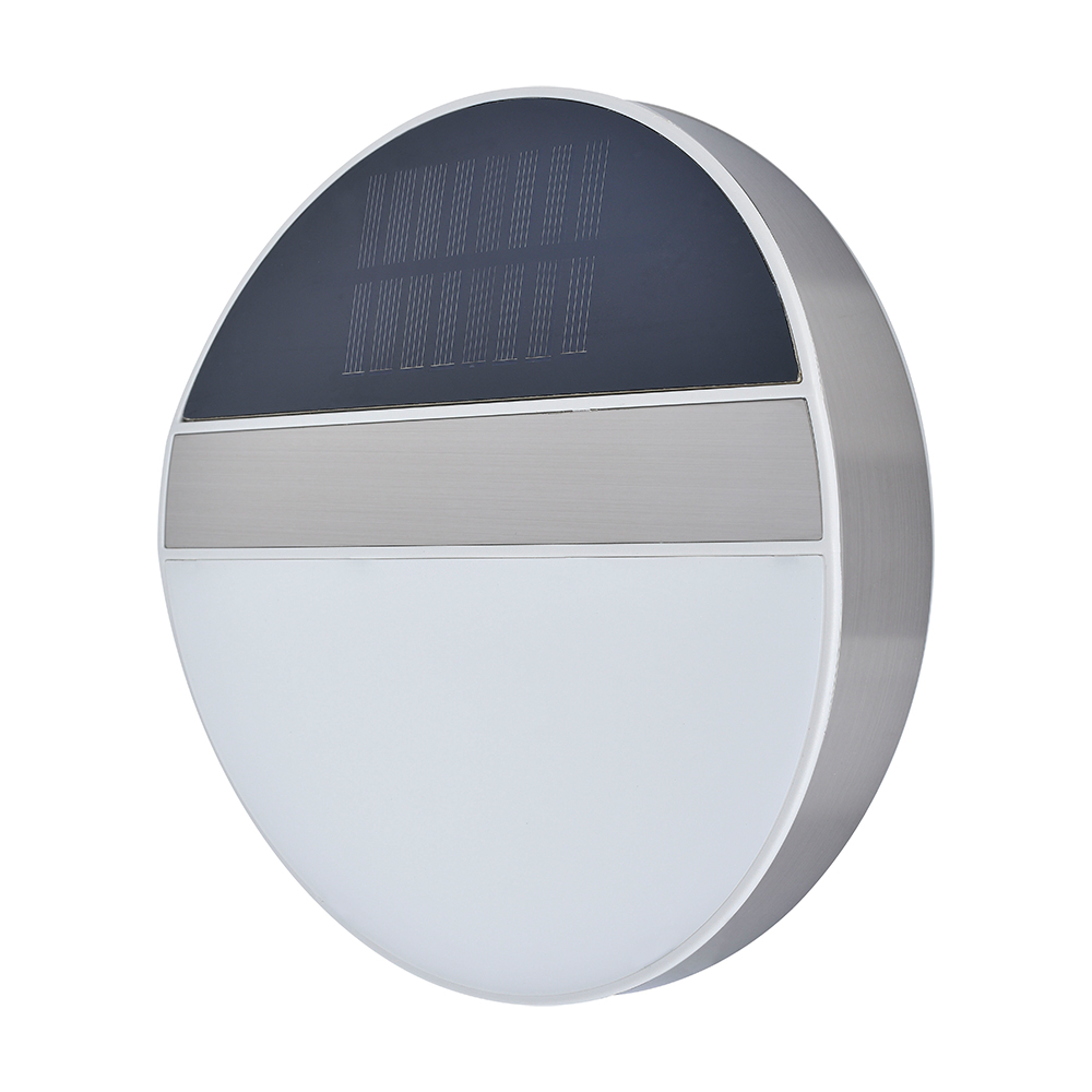 Solárne nástenné okrúhle led svietidlo číslo domu 3xLED/0,1W/6000K IP44, priemer: 22cm