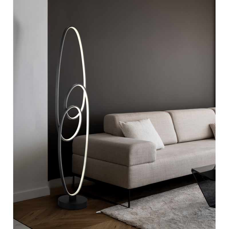 SPIRA stojanová lampa čierna LED 39W LED/CCT výška: 122cm