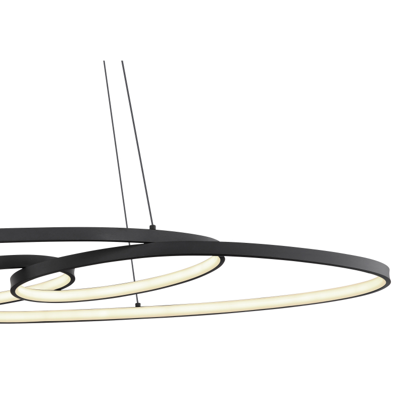 SPIRA závesné svietidlo čierne LED 39W/CCT, 120x100x36cm