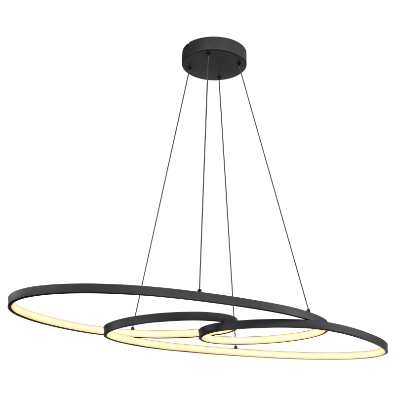SPIRA závesné svietidlo čierne LED 39W/CCT, 120x100x36cm