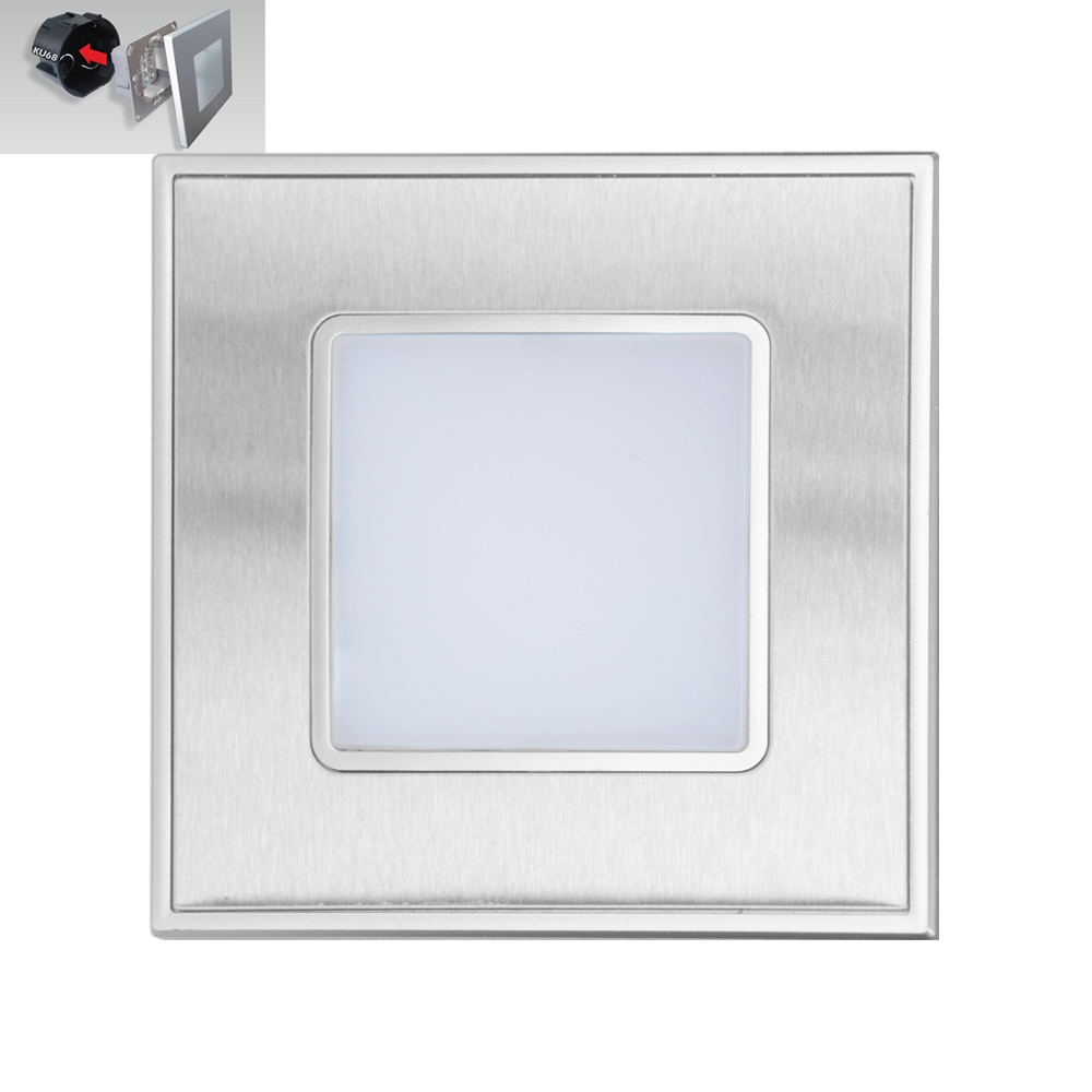 STEP LIGHT schodiskové LED svietidlo 1W/4000K nehrdzavejúca oceľ/satén