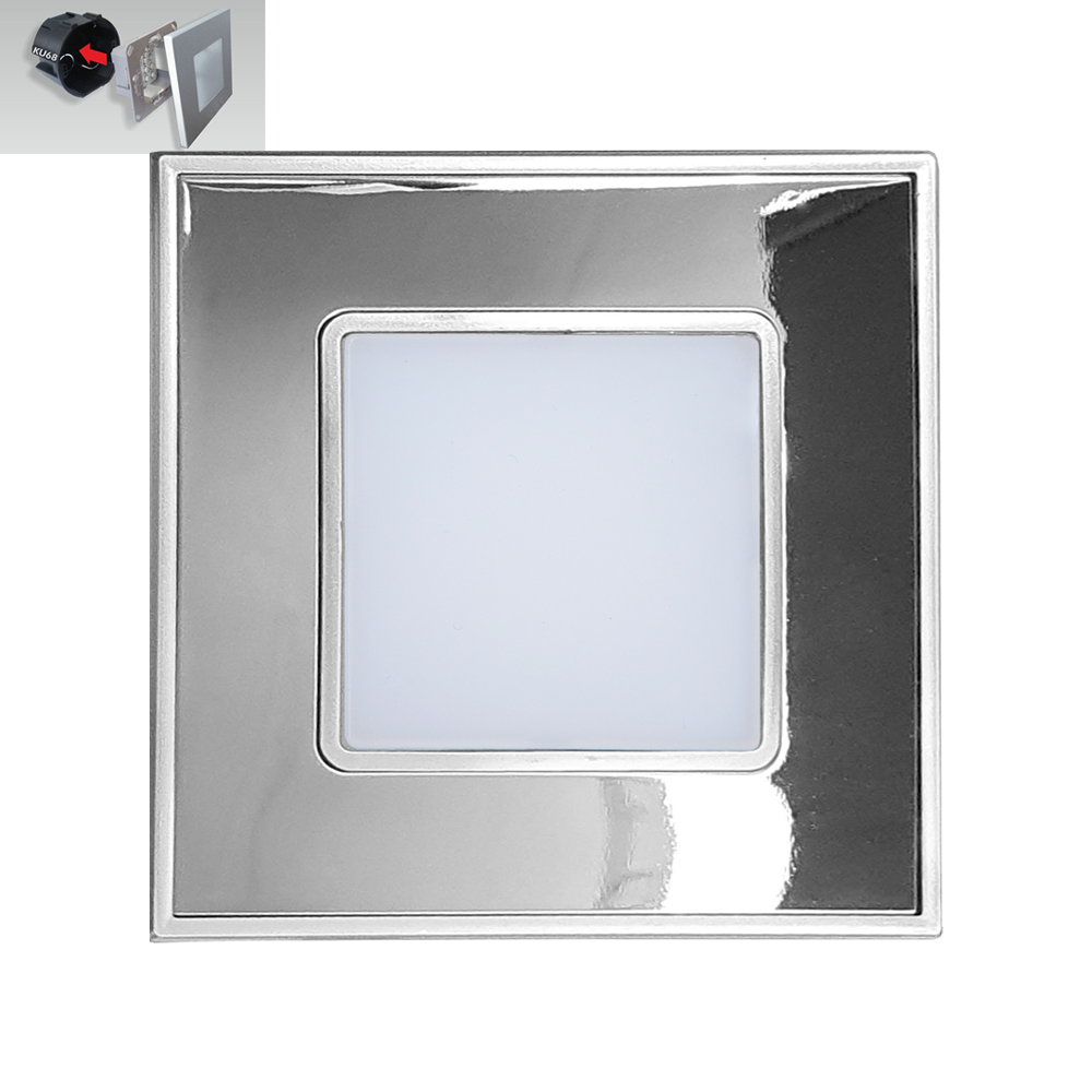 STEP LIGHT schodiskové LED svietidlo 1W/4000K nehrdzavejúca oceľ/zrkadlo