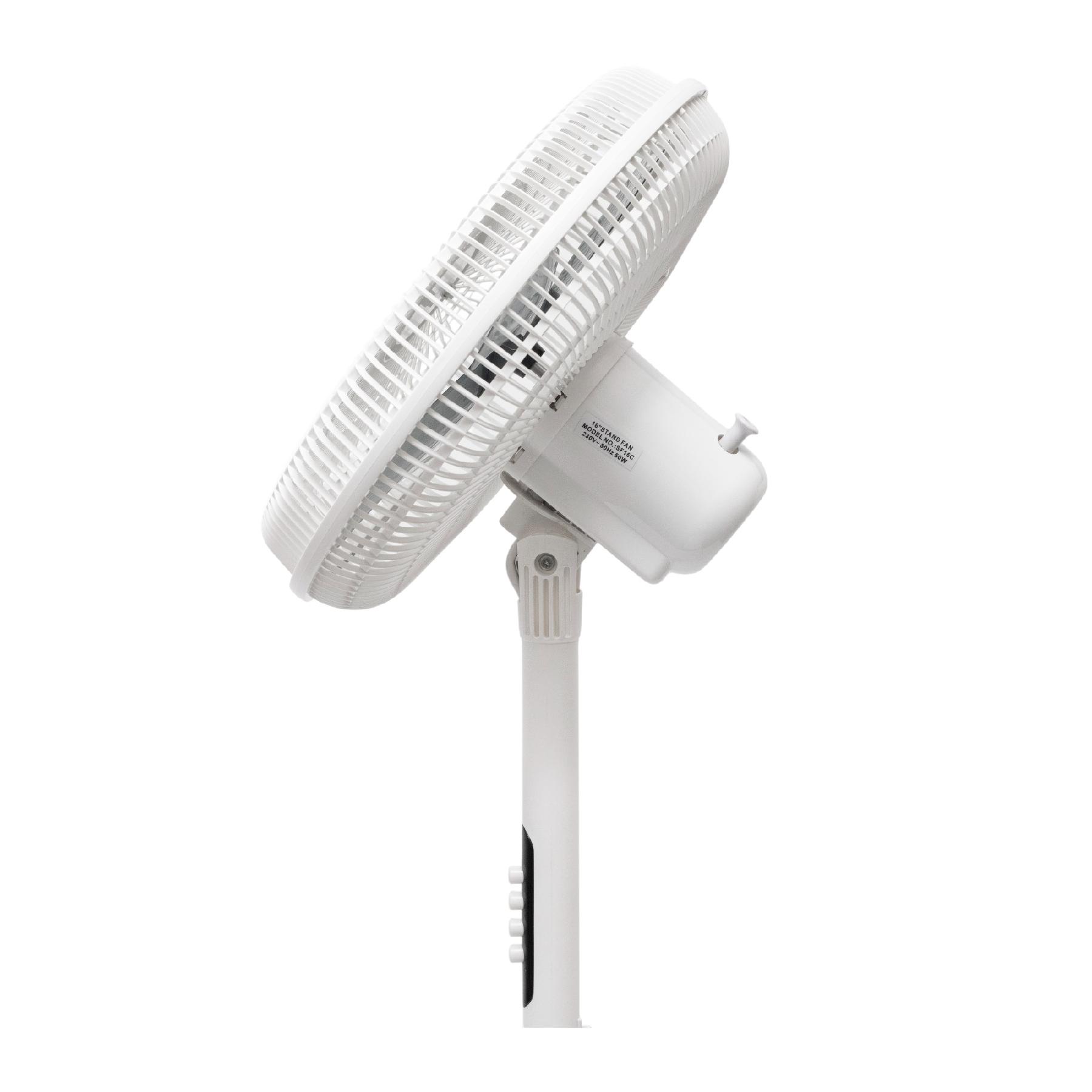 Stojanový ventilátor biely 50W, priemer 40cm