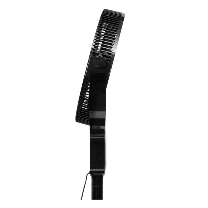 Stojanový ventilátor čierny 25W s diaľkovým ovládaním, priemer 40cm