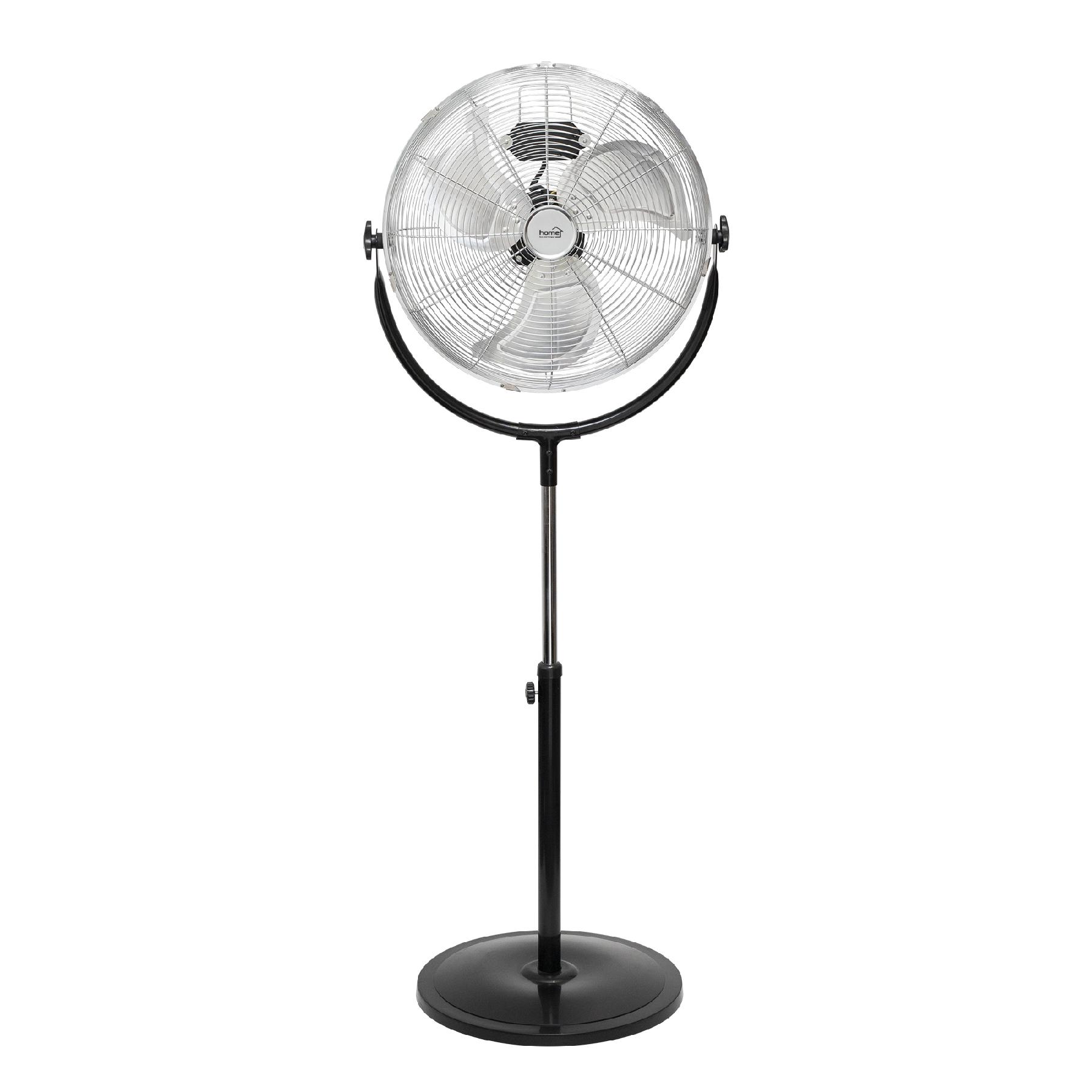 Stojanový kovový ventilátor čierny 100W, priemer: 45cm 
