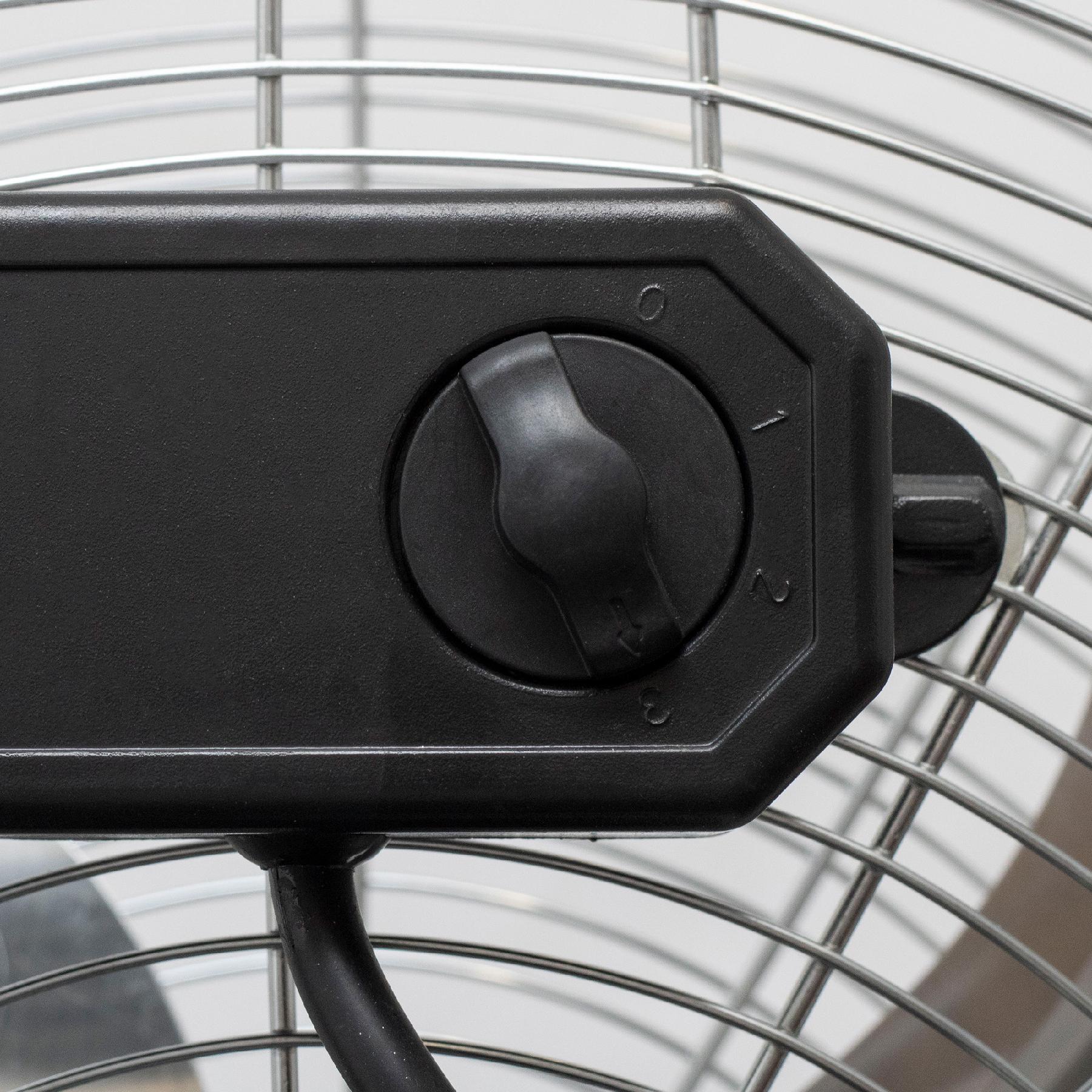 Stojanový kovový ventilátor čierny 100W, priemer: 45cm 
