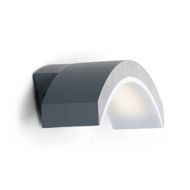 STYL 2 nástenné svietidlo antracit s PIR senzorom LED/8W/4000K  IP44