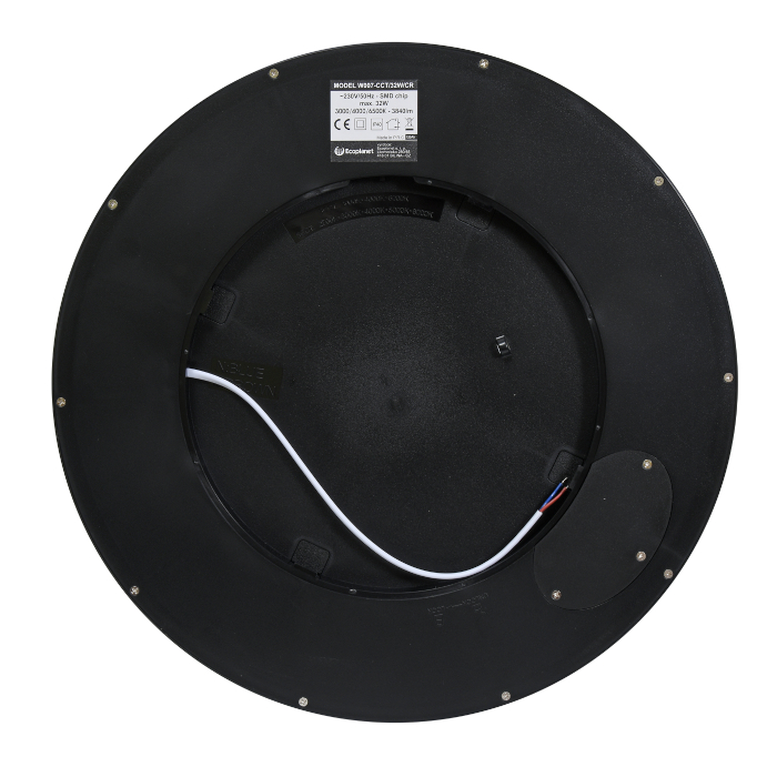 SALY stropné svietidlo čierne LED 40W/CCT 3000-6000K, priemer: 50cm, IP40