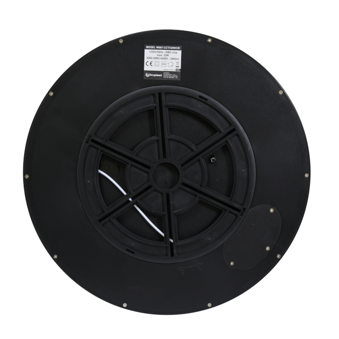 SALY stropné svietidlo čierne LED 50W/CCT 3000-6000K, priemer: 60cm, IP40