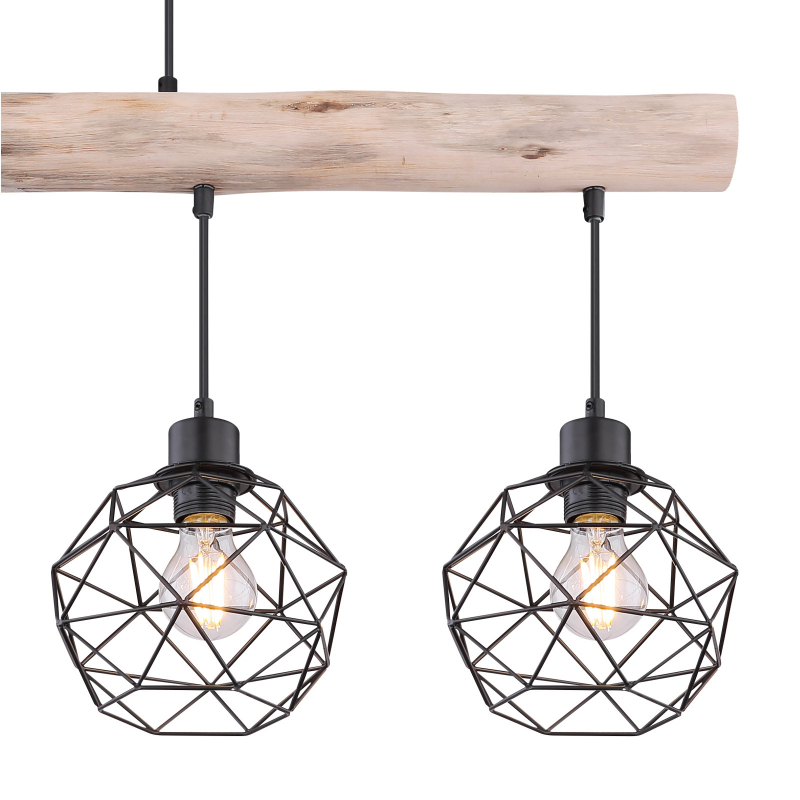 THEODOR visiaci luster kov/drevo 4xE27/60W