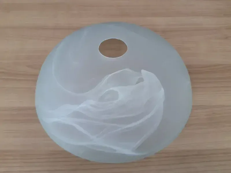 Náhradné tienidlo BLADE biele alabastrové mont. otvor 4,2cm, priemer: 30cm