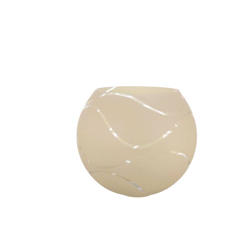 Náhradné tienidlo priemer 16cm, montážny otvor: 4,7cm béžové s vlnkami