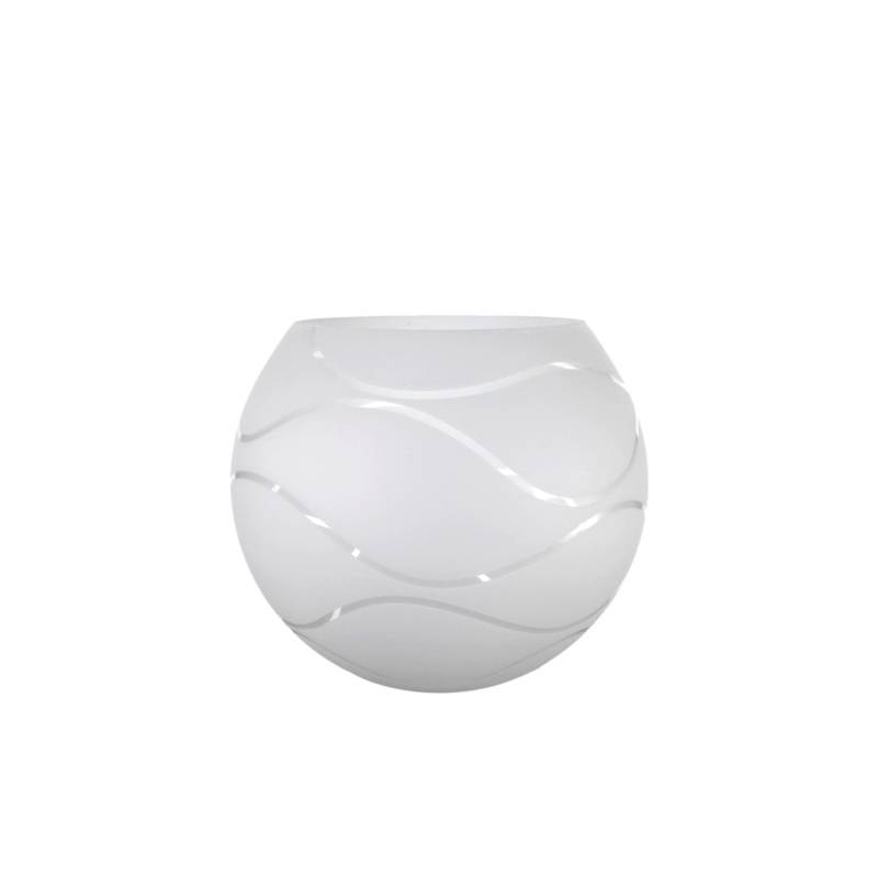 Náhradné tienidlo priemer 16cm, montážny otvor: 4,7cm biele s vlnkami