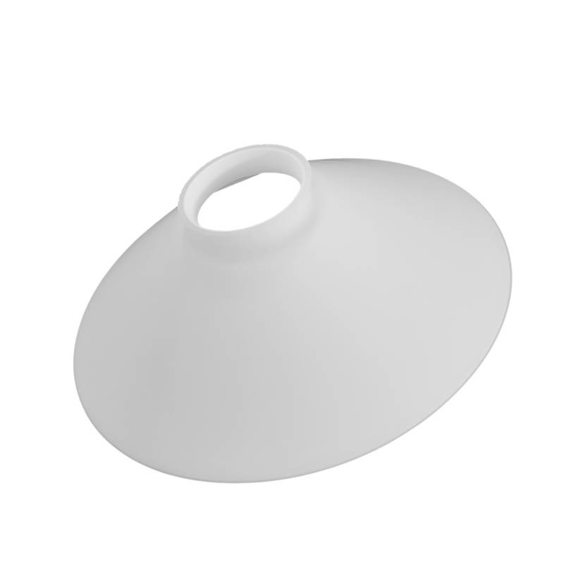 Sklenené tienidlo matné biele s hrdlom, priemer 20cm, montážny otvor: 5,7cm 