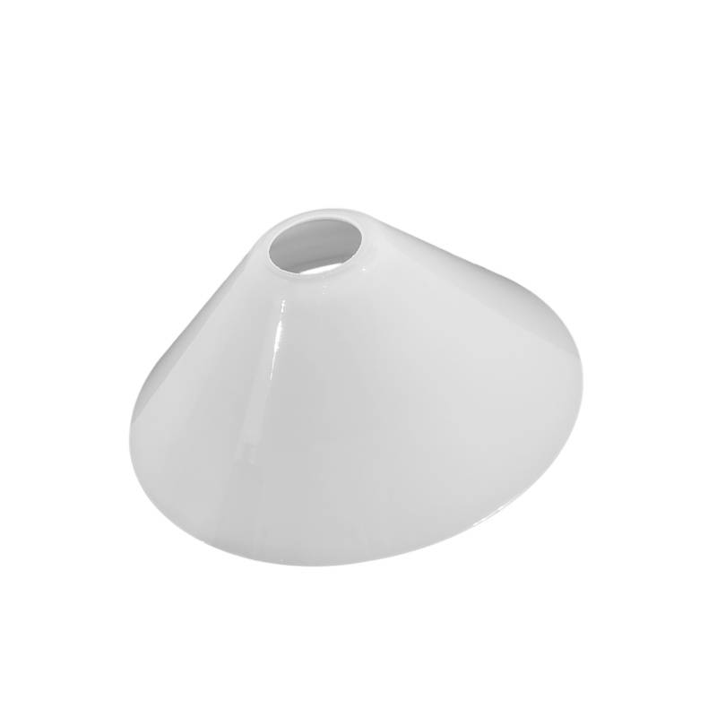 Sklenené tienidlo lesklé biele priemer 22,5cm, pre závit E27 (4,2cm)