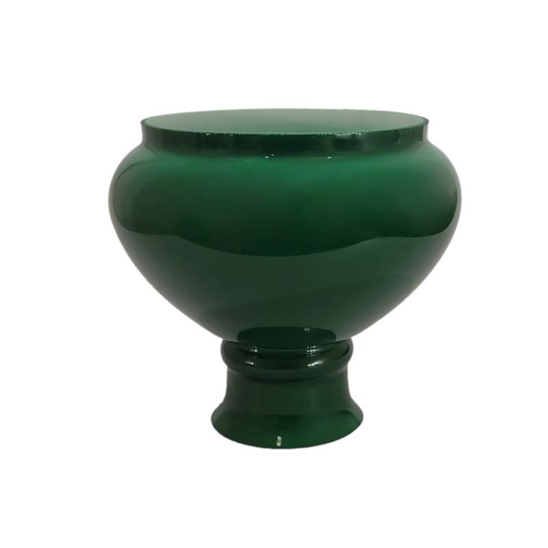 Náhradné tienidlo priemer 14,5cm petrolejkové zelené lesklé