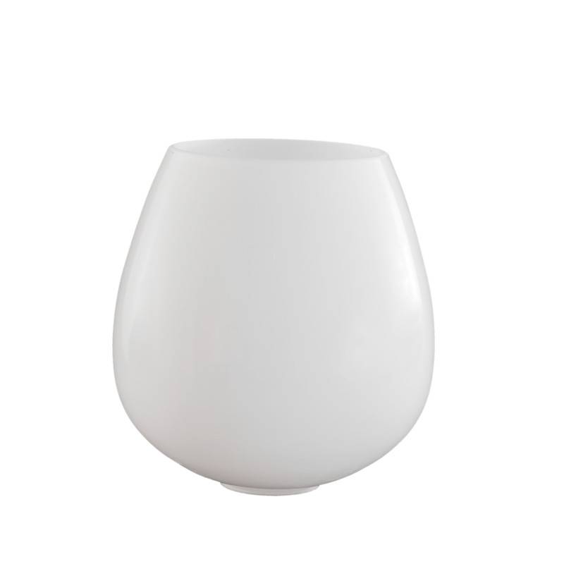 Náhradné tienidlo pre závit E27 (46mm) lesklé biele, priemer 16cm