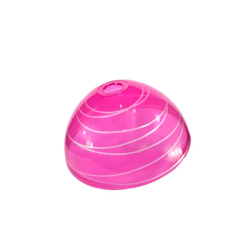 Náhradné tienidlo pre závit E27 (4,2cm) priehľadné ružové priemer: 30cm