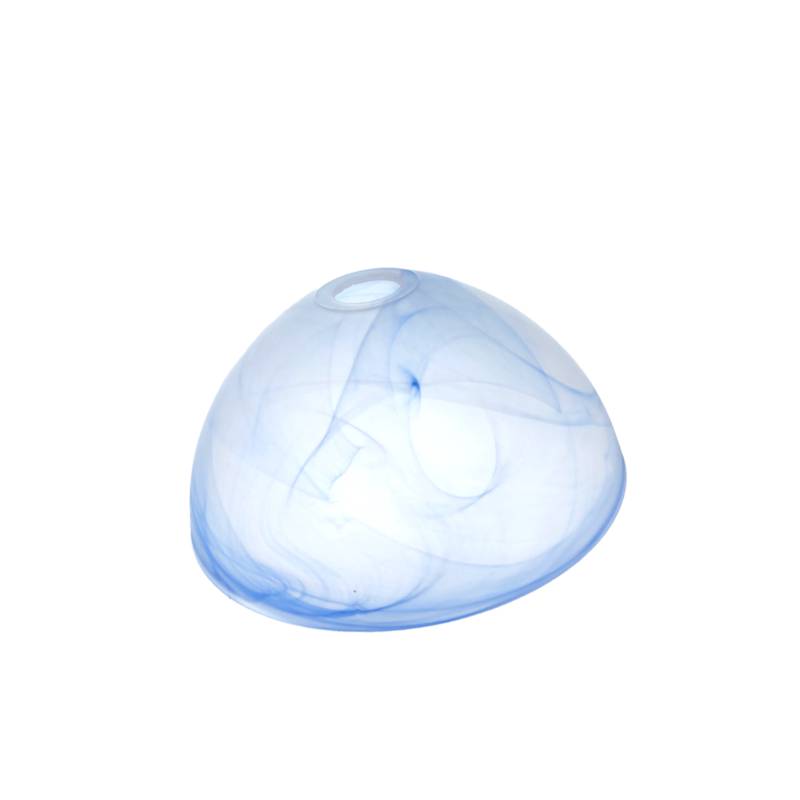 Sklenené tienidlo alabastrové modré pre závit E27 (42mm), priemer 30cm 