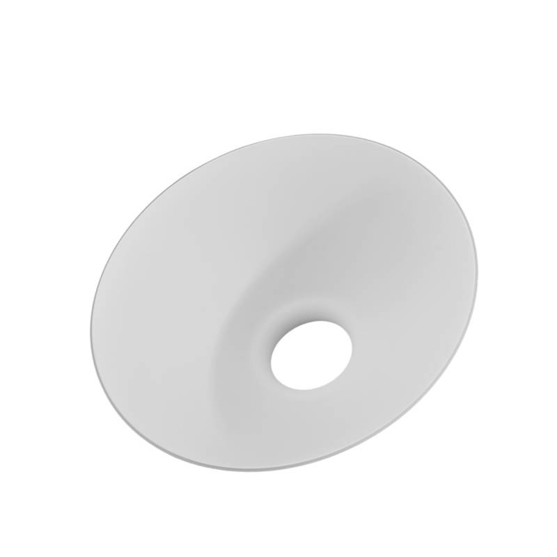 Sklenené tienidlo matné biele s hrdlom, priemer 20cm, montážny otvor: 5,7cm 
