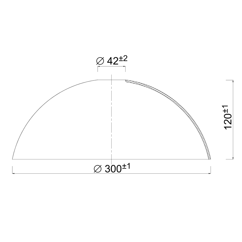 Sklenené tienidlo pre závit E27 (4,2cm) matné biele, priemer: 30cm