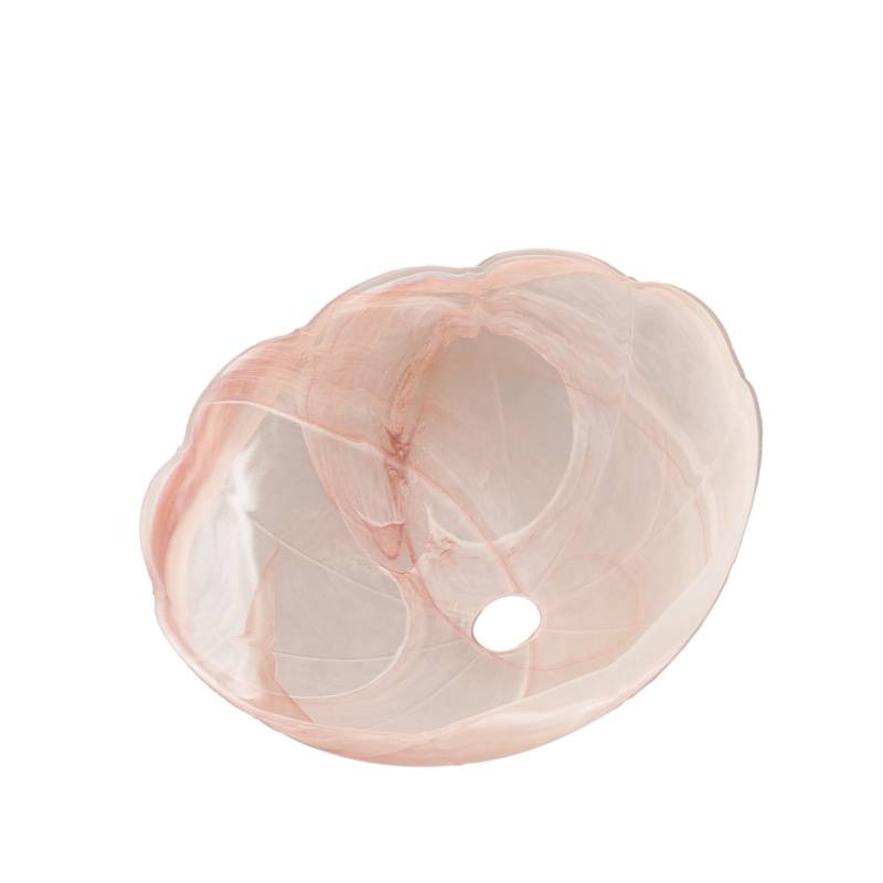 Sklenené tienidlo číre s hnedým alabastrom s otvorom pre závit E27 (4,2cm) priemer: 35cm