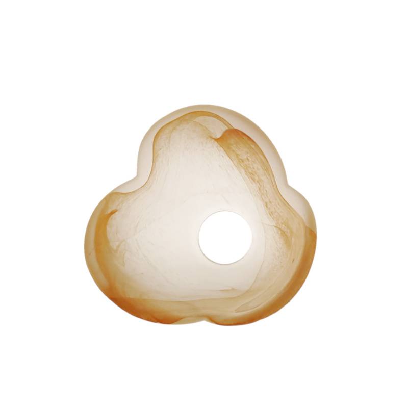 Náhradné tienidlo pre závit E14 (30mm) bielo-jantárový alabaster, priemer: 9cm