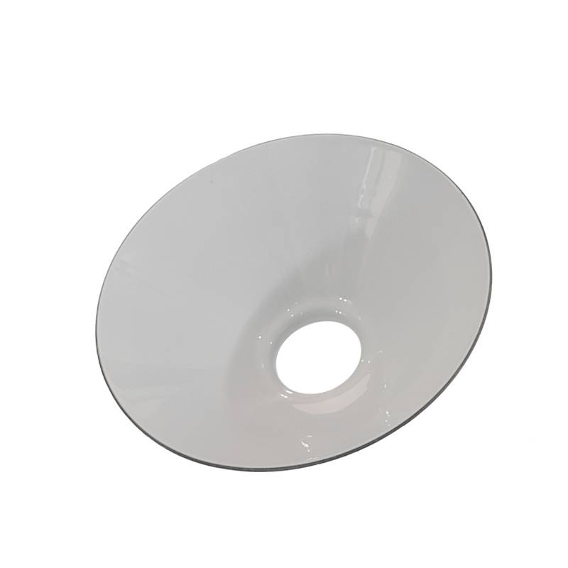 Sklenené tienidlo lesklé zelené s hrdlom, priemer 20cm, montážny otvor: 5,7cm 