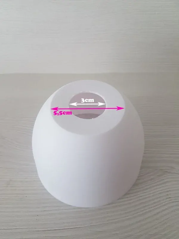 Náhradné plastové tienidlo ACTION malé matné biele priemer 10,5cm, pre závit E14 (3cm)