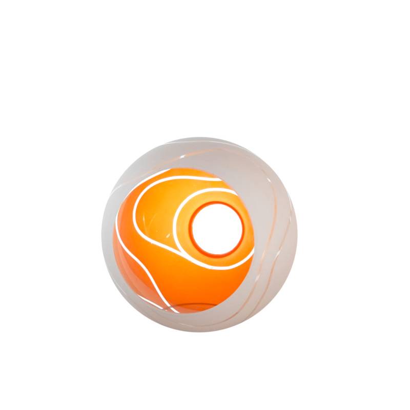 Náhradné tienidlo priemer 16cm, montážny otvor: 4,7cm oranžovo-biele