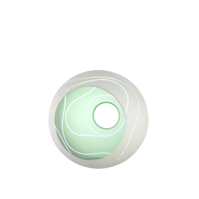 Náhradné tienidlo priemer 16cm, montážny otvor: 4,7cm zeleno-biele