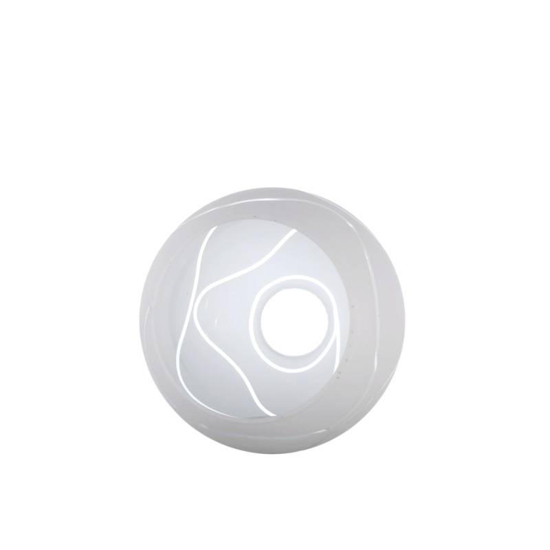 Náhradné tienidlo priemer 16cm, montážny otvor: 4,7cm biele s vlnkami