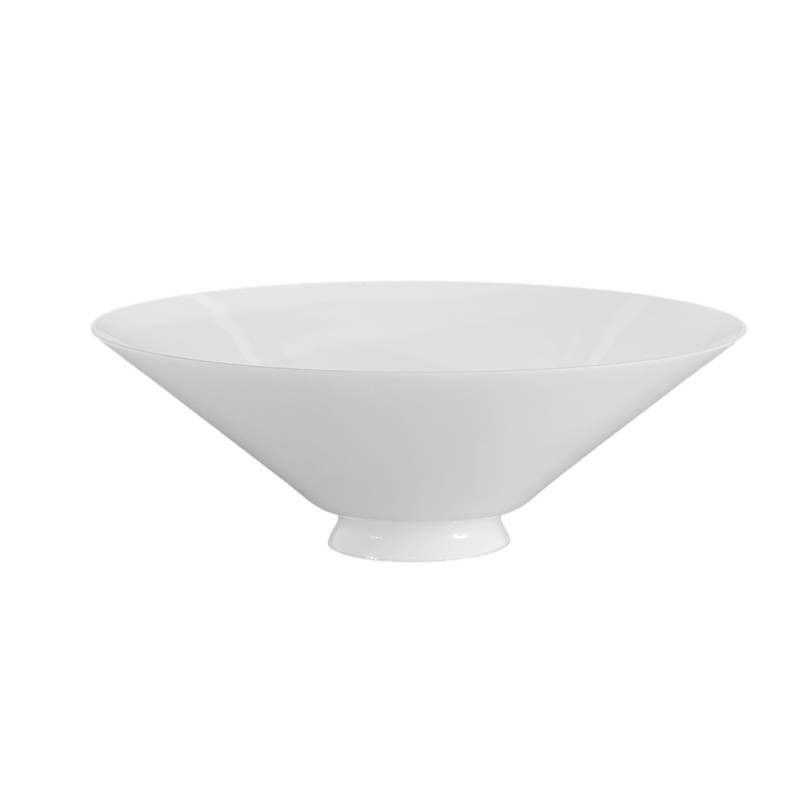 Sklenené tienidlo lesklé biele s hrdlom, priemer 20cm, montážny otvor: 5,7cm 