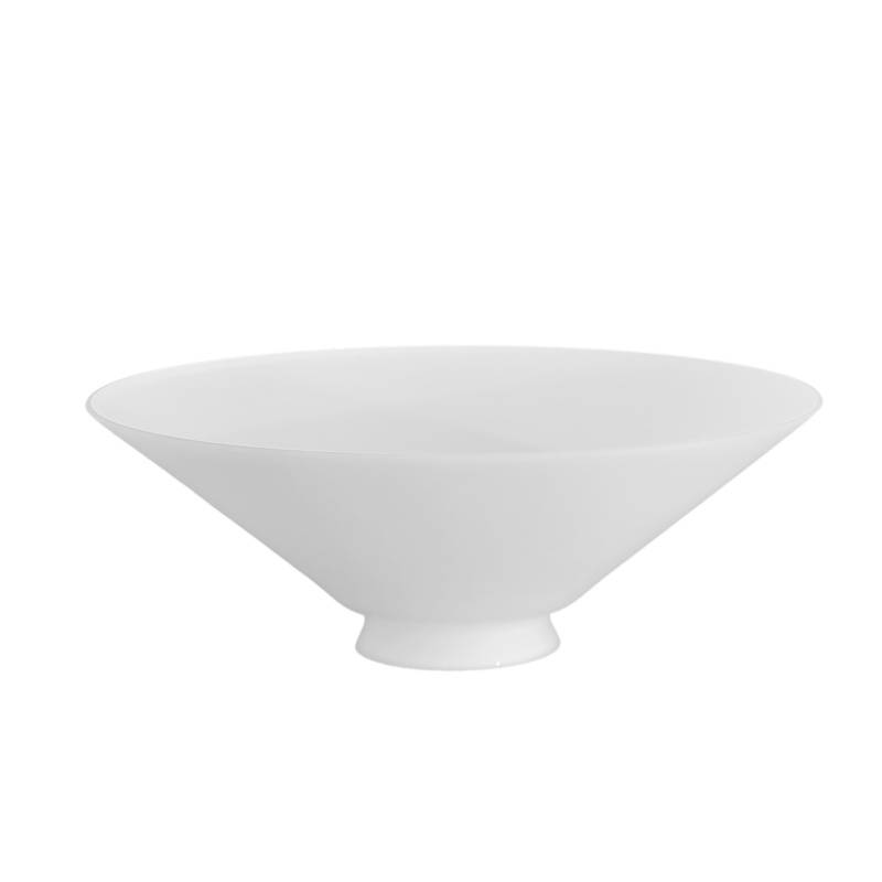 Sklenené tienidlo matné biele s hrdlom, priemer 20cm, montážny otvor: 5,7cm 