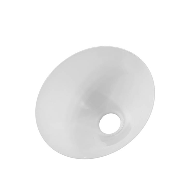 Sklenené tienidlo lesklé biele priemer 22,5cm, pre závit E27 (4,2cm)