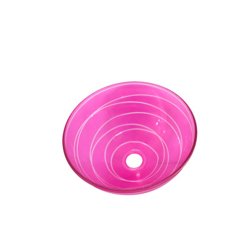 Náhradné tienidlo pre závit E27 (4,2cm) priehľadné ružové priemer: 30cm