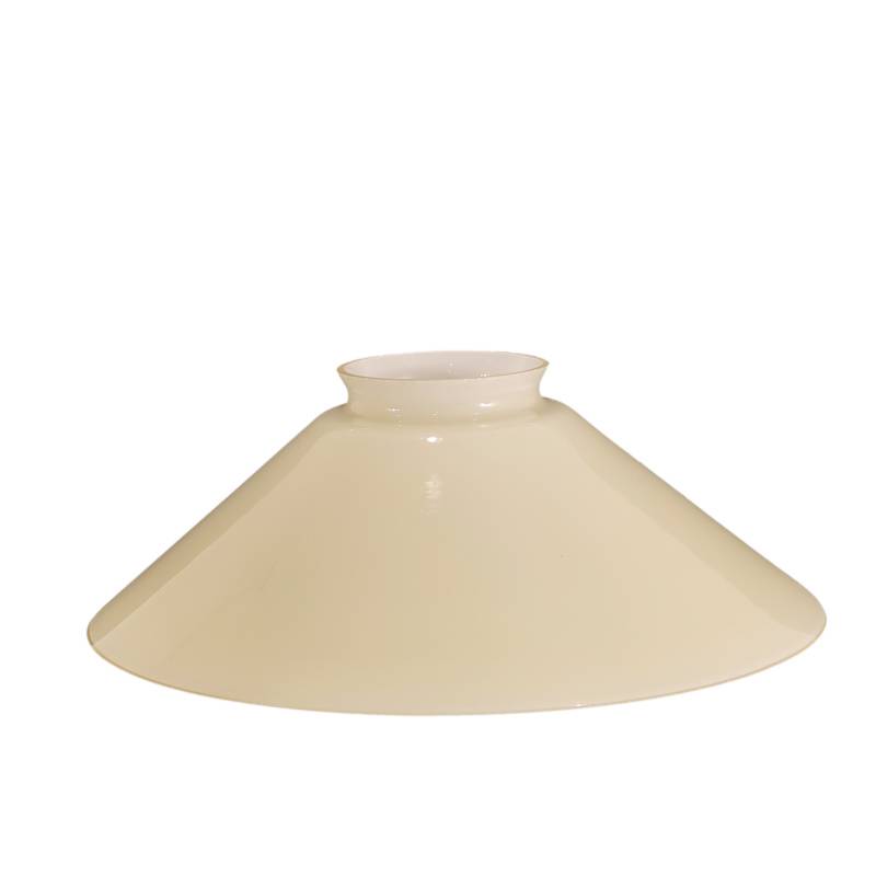 Sklenené tienidlo lesklé béžové s hrdlom, priemer 20cm, montážny otvor: 5,7cm 