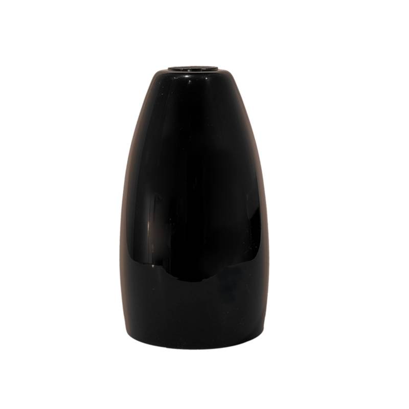 Náhradné tienidlo pre závit E14 (30mm) lesklé čierne, priemer: 11,5cm