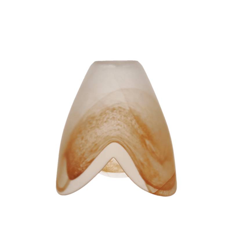 Náhradné tienidlo pre závit E14 (30mm) bielo-jantárový alabaster, priemer: 9cm