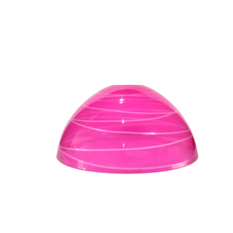 Náhradné tienidlo pre závit E27 (4,2cm) priehľadné ružové priemer: 30cm
