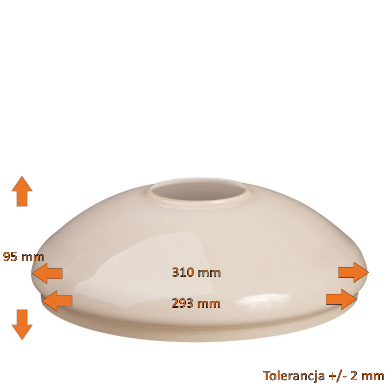 Náhradné tienidlo priemer 29,3cm petrolejkové béžové