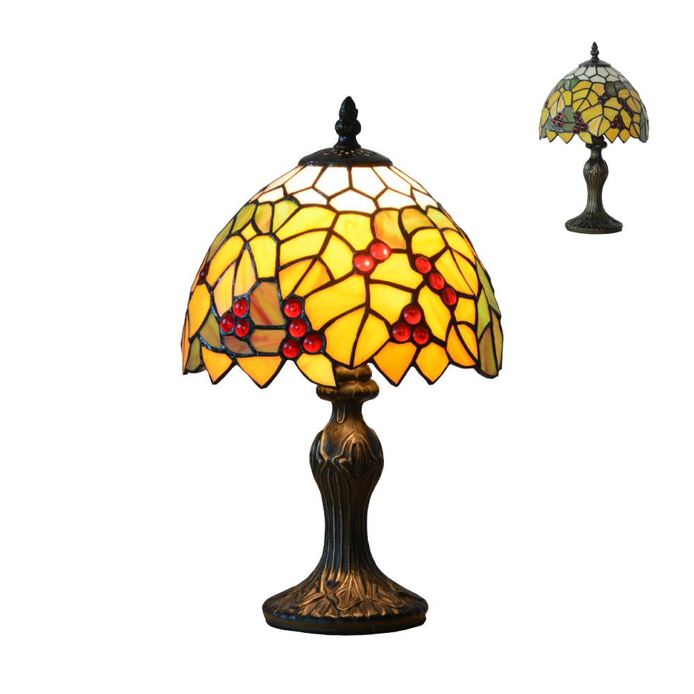 TIFFANY vitrážna stolná lampa malá 1xE14/40W č.69