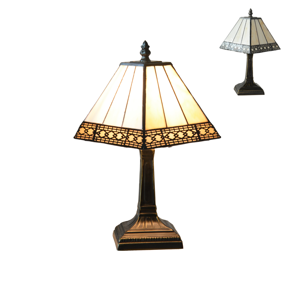 TIFFANY vitrážna stolná lampa malá 1xE14/40W č.92
