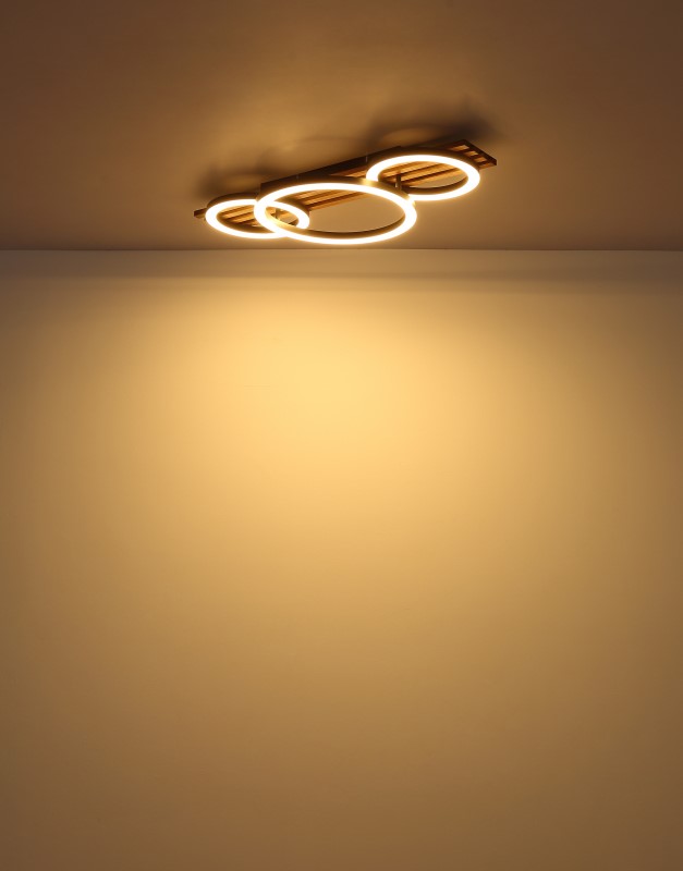 TISHA stropné svietidlo 3 kruhy LED 24W LED 3000K 62x30cm